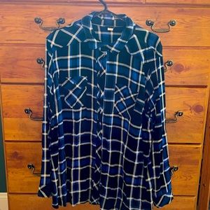 Blue/ Black Flannel Torrid Size 3